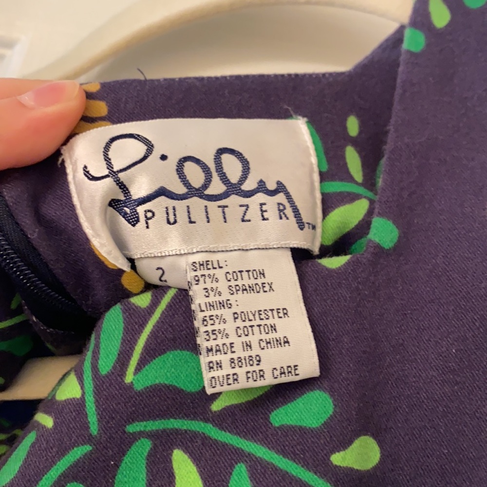 Vintage Lilly Pulitzer palm tree dress - Picture 3 of 4